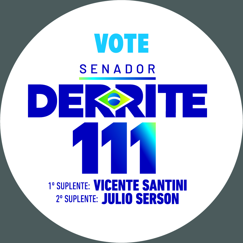Pragão redondo — Vote Senador Derrite 111