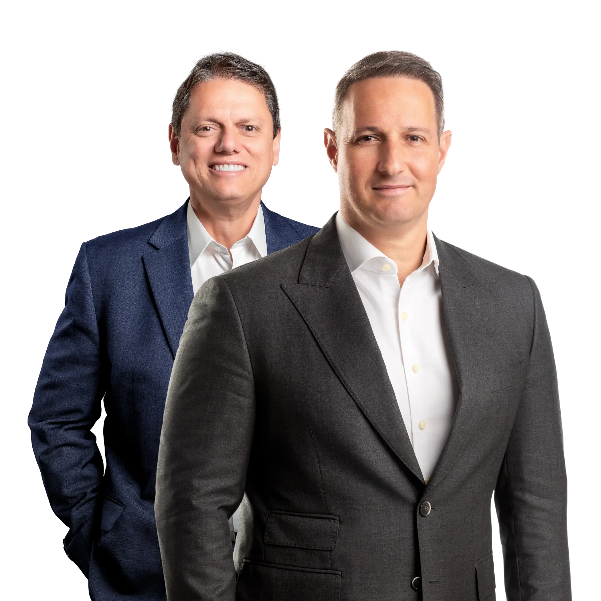 Foto oficial de Derrite e Tarcísio de Freitas